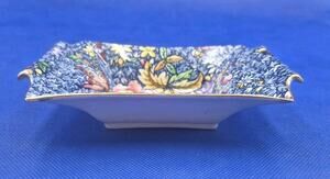 Vintage Royal Winton Blue Chintz Porcelain Nut Dish 6x4" Beautiful!